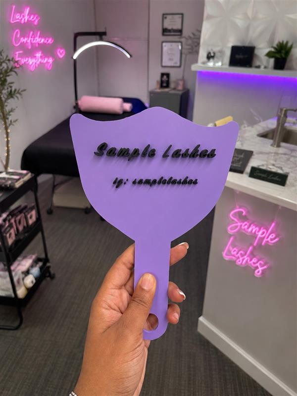 Custom Lash Plate | Eyelash Extension Photo Prop | Lash Tech Branding Sign | Beauty Salon Gift